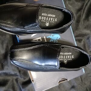 Stafford Men's Black Slip-On Loafers